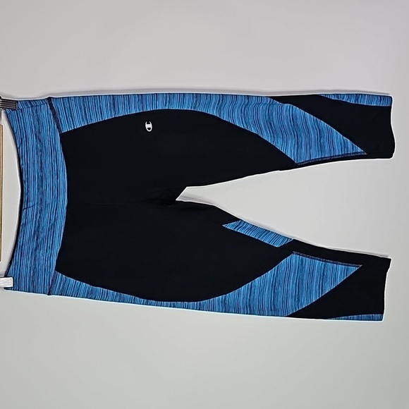 Champion medium black and blue athletic leggings - Picture 1 of 8